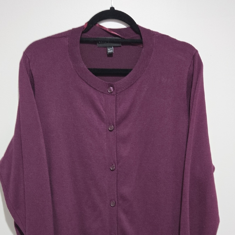 Purple Button-Up Cardigan - Lane Bryant 18/20